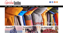 Desktop Screenshot of girishashawls.com